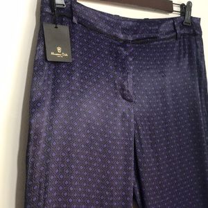 Massimo Dutti Silk Satin Texture Trousers